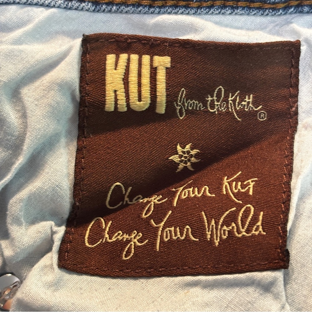 Kut from the Kloth 16W Straight Leg Jeans Blue Mid Rise Stretch Denim